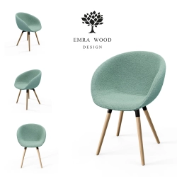 Krzesło KR-502 Ruby Kolory Tkanina Abriamo 10 Boucle Design Italia 2025-2030